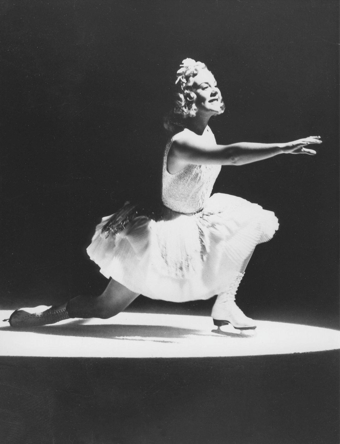 Sonja Henie At An Ice Revue, 1938.