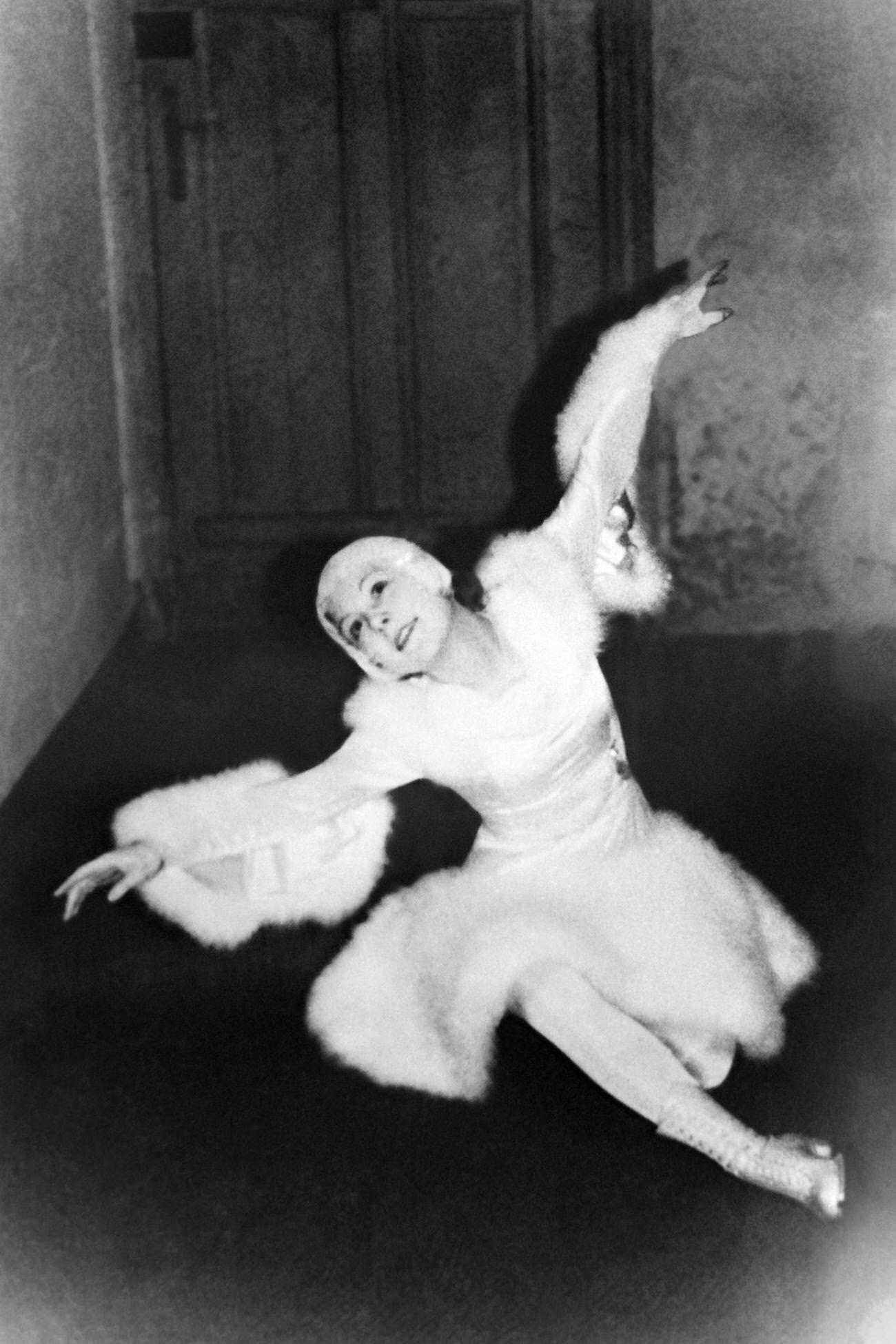 Sonja Henie Posing For A Photograph.