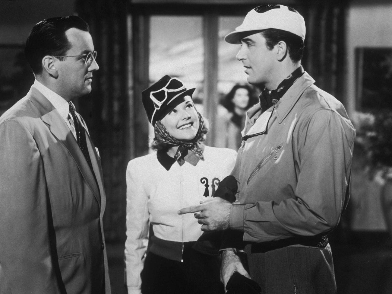 Glenn Miller, Sonja Henie, And John Payne In 'Sun Valley Serenade', 1941.