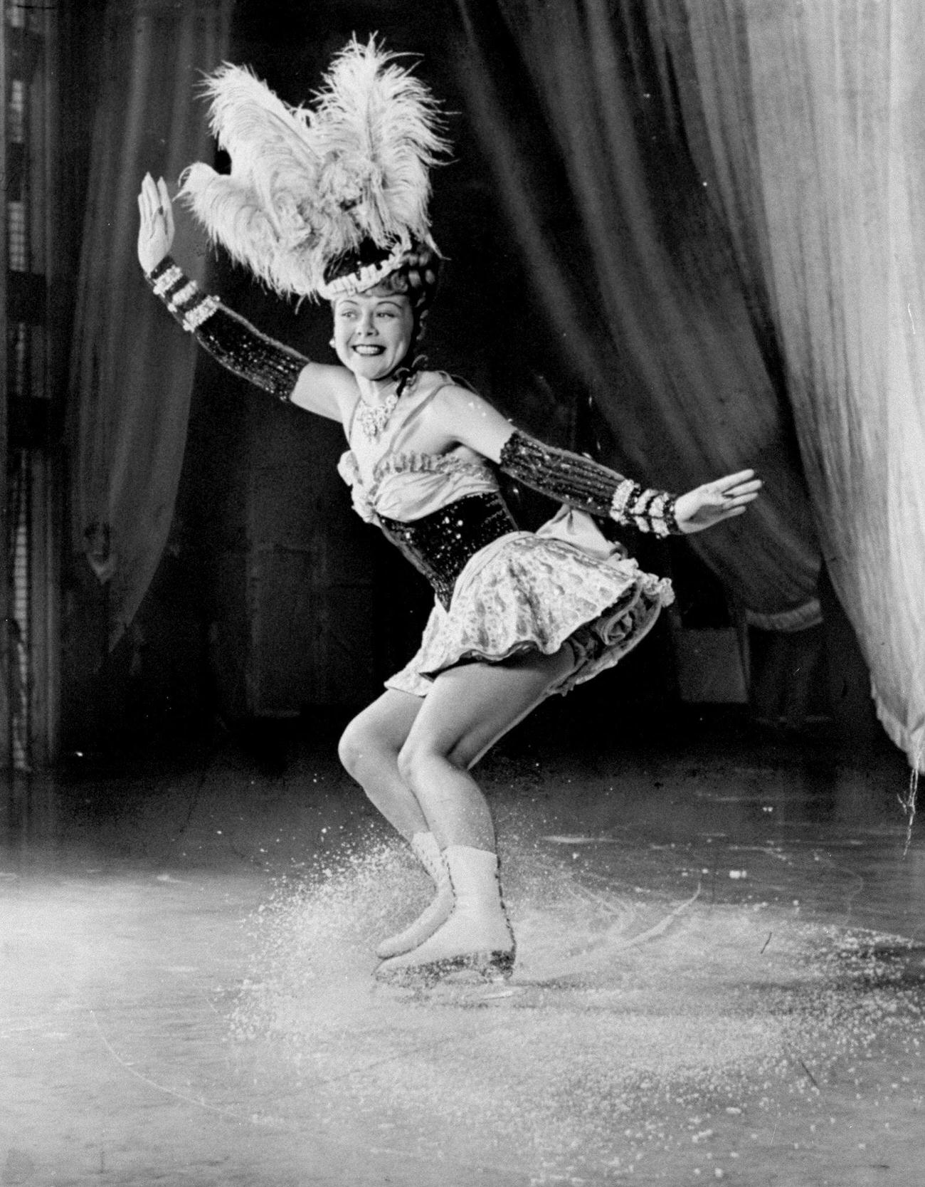Sonja Henie Shows Her Style.