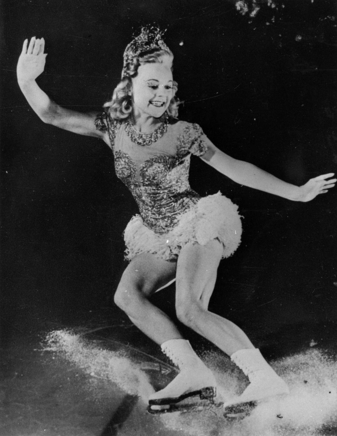 Sonja Henie During One Of Her Skating Routines In 'It'S A Pleasure', 1944.