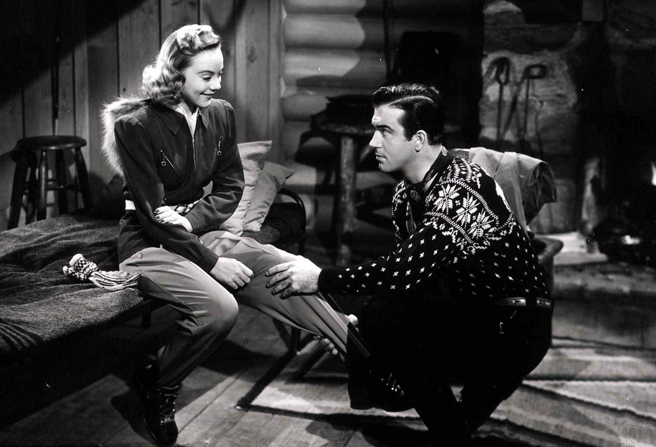 Sonja Henie As Karen Benson And John Payne As Ted Scott In &Amp;Quot;Sun Valley Serenade,&Amp;Quot; 1941.