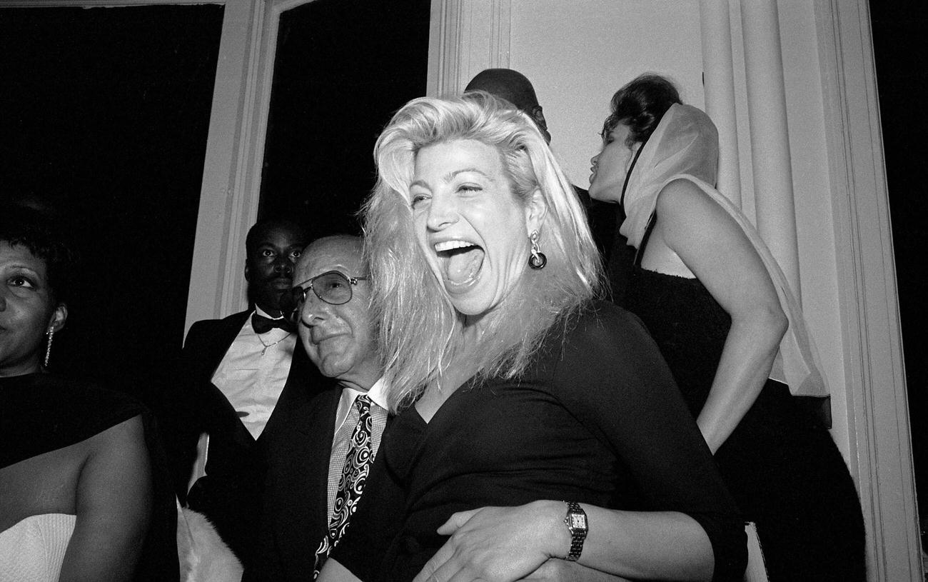 Clive Davis And Taylor Dayne, July 1989, New York City.