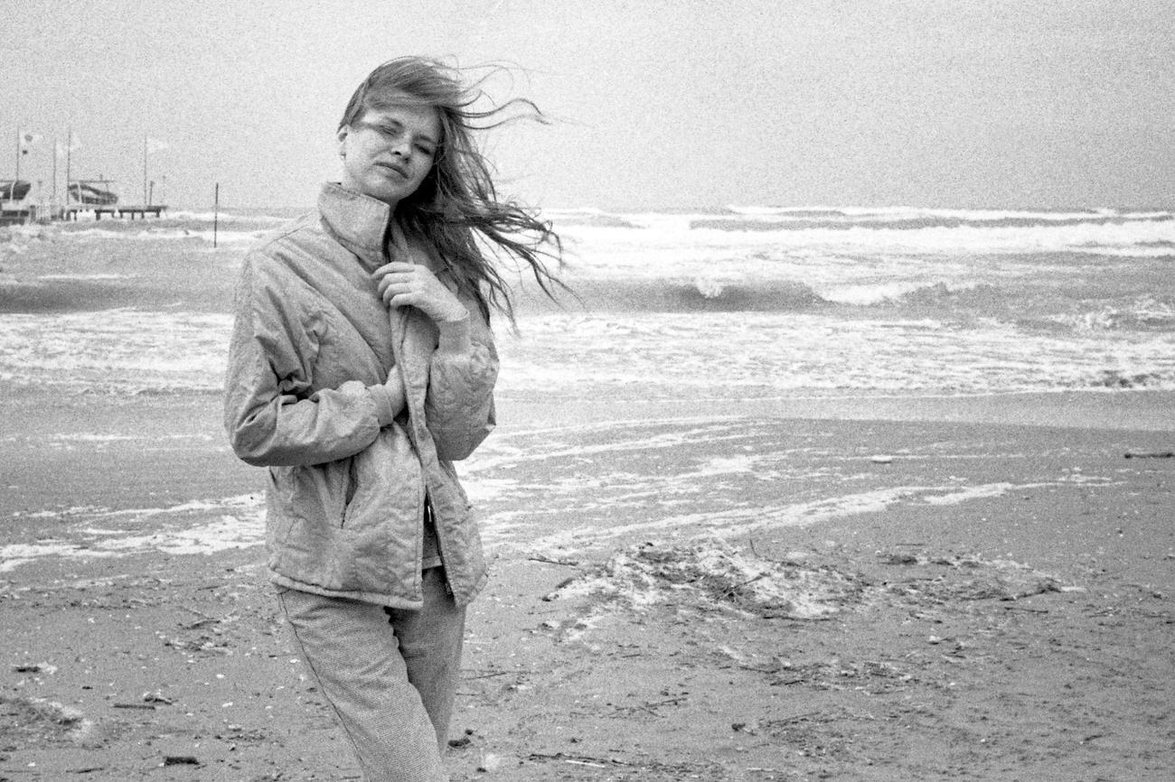 Teresa Ann Savoy At The Venice Film Festival, Venice Lido Beach, September 1, 1981.