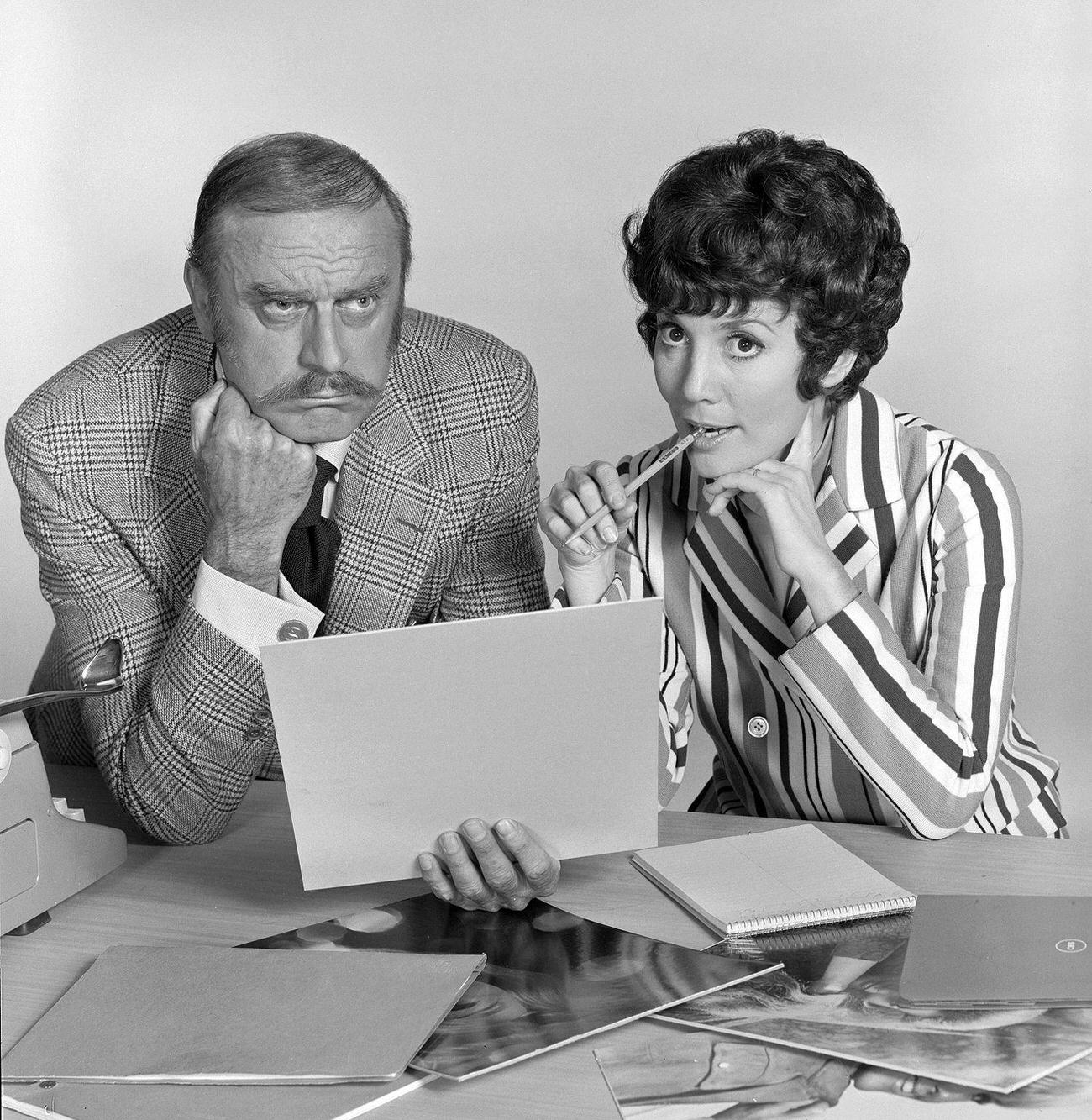 'The Doris Day Show' With Cast Members John Dehner And Jackie Joseph, June 8, 1971.