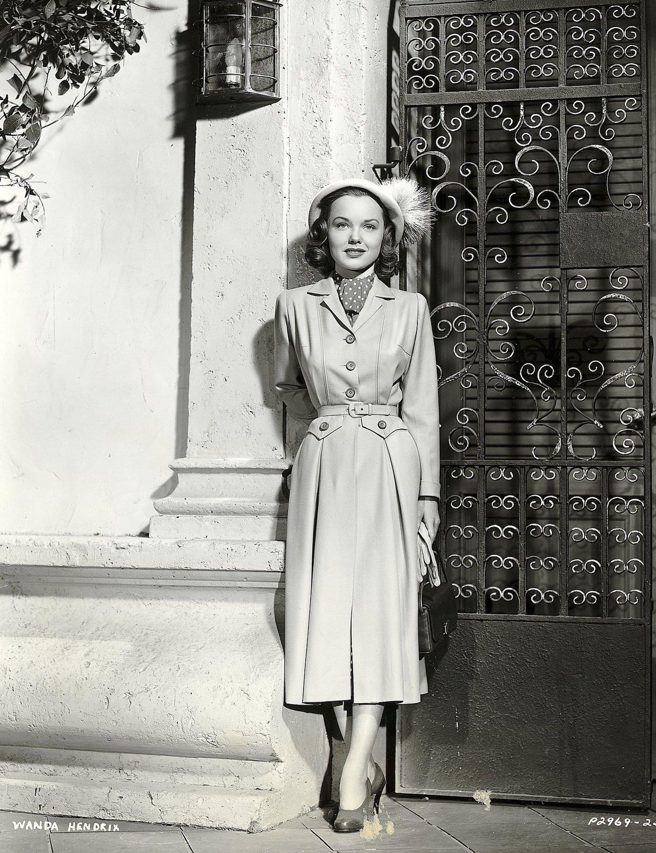 Wanda Hendrix Modeling A Cocoa Tan Wool Coat Designed By Edith Head In &Amp;Quot;Miss Tatlock'S Millions&Amp;Quot;, 1948.