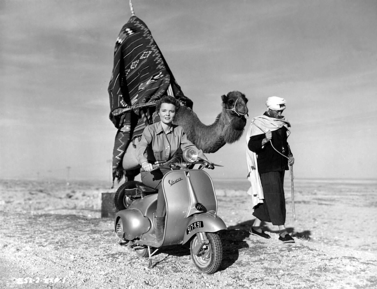 Wanda Hendrix On A Vespa Scooter, 1951.