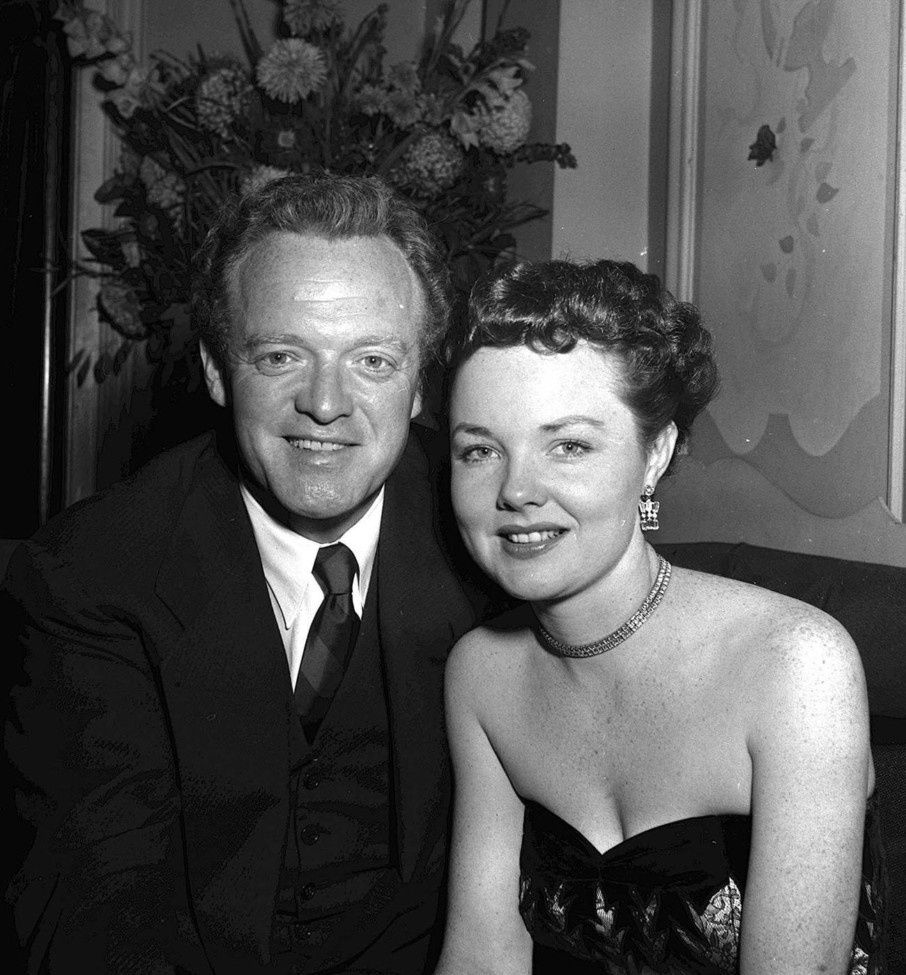 Wanda Hendrix And Van Heflin At The Embassy Club, London, England, 1951.