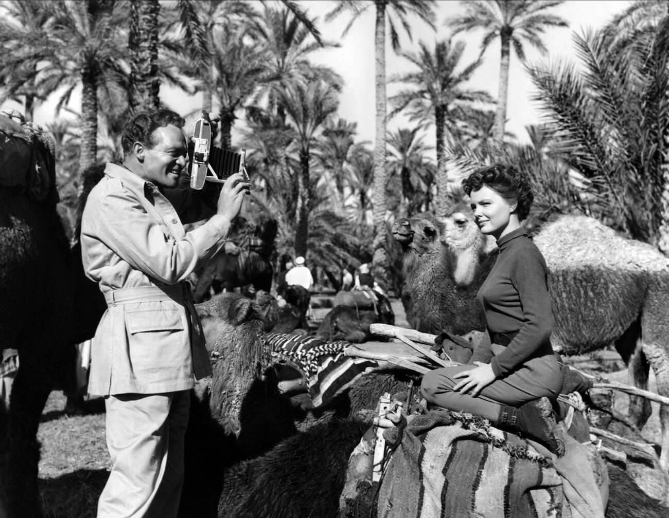 Van Heflin And Wanda Hendrix In 'South Of Algiers', 1953.