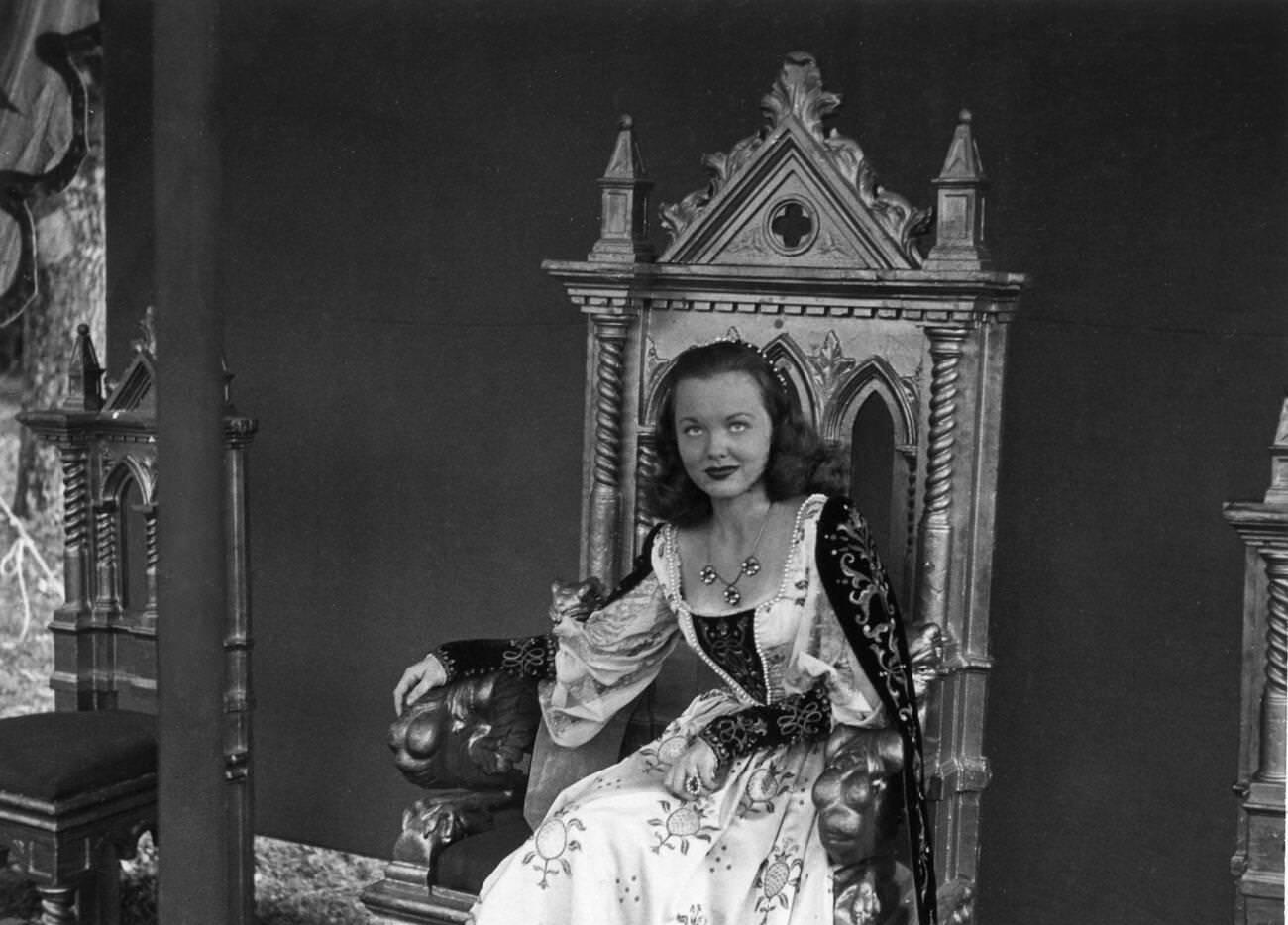 Wanda Hendrix On Set Of 'Prince Of Foxes' In Italy, 1949.