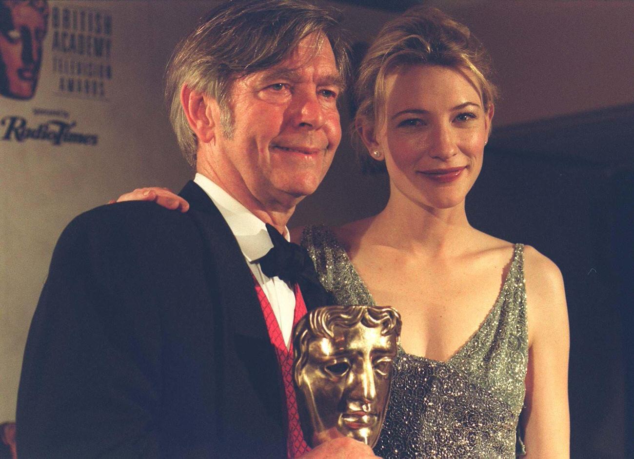 Tom Courtney With Best Actor Award And Presenter Cate Blanchett At The British Academy Television Awards, London.
