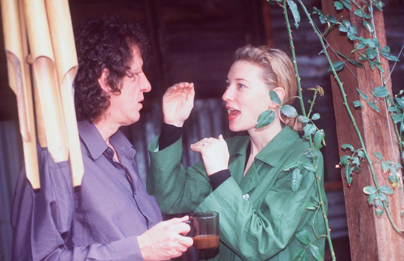 Cate Blanchett And Geoffrey Rush At The 1999 Belvoir St. Theatre Season Launch, Sydney.