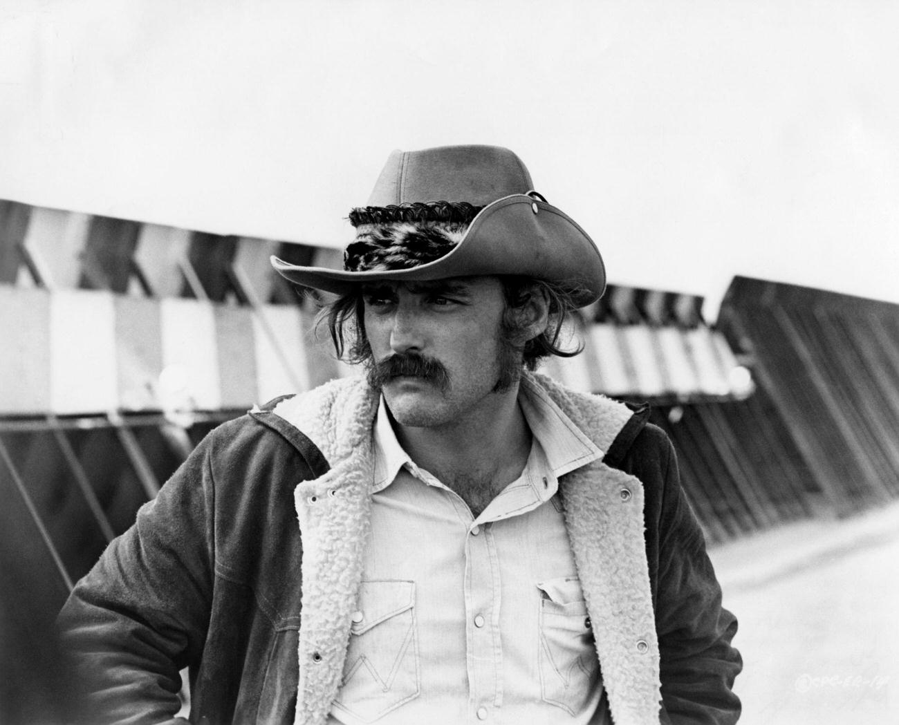 Dennis Hopper During The Filming Of 'Easy Rider', 1969.