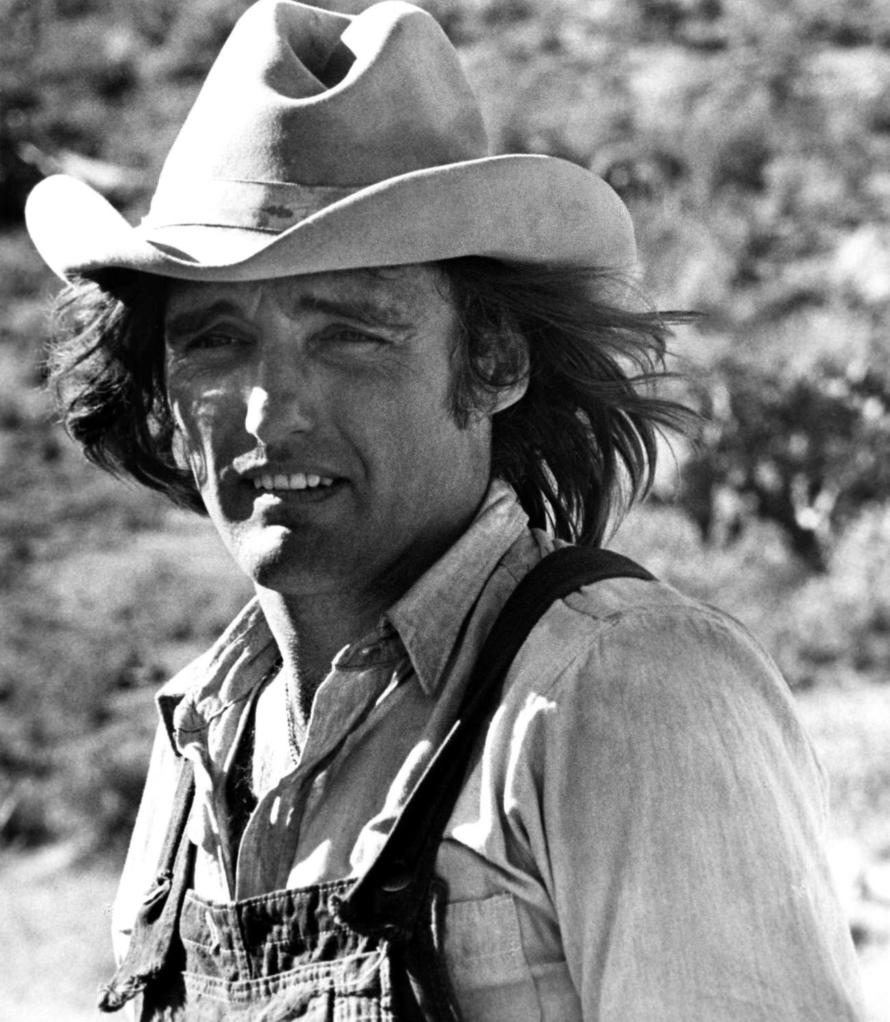 Dennis Hopper On The Set Of 'Kid Blue' In Mexico, 1973.