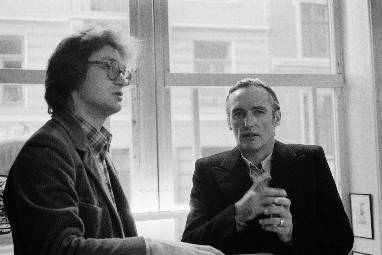 Dennis Hopper On The Set Of 'The American Friend' With Wim Wenders.