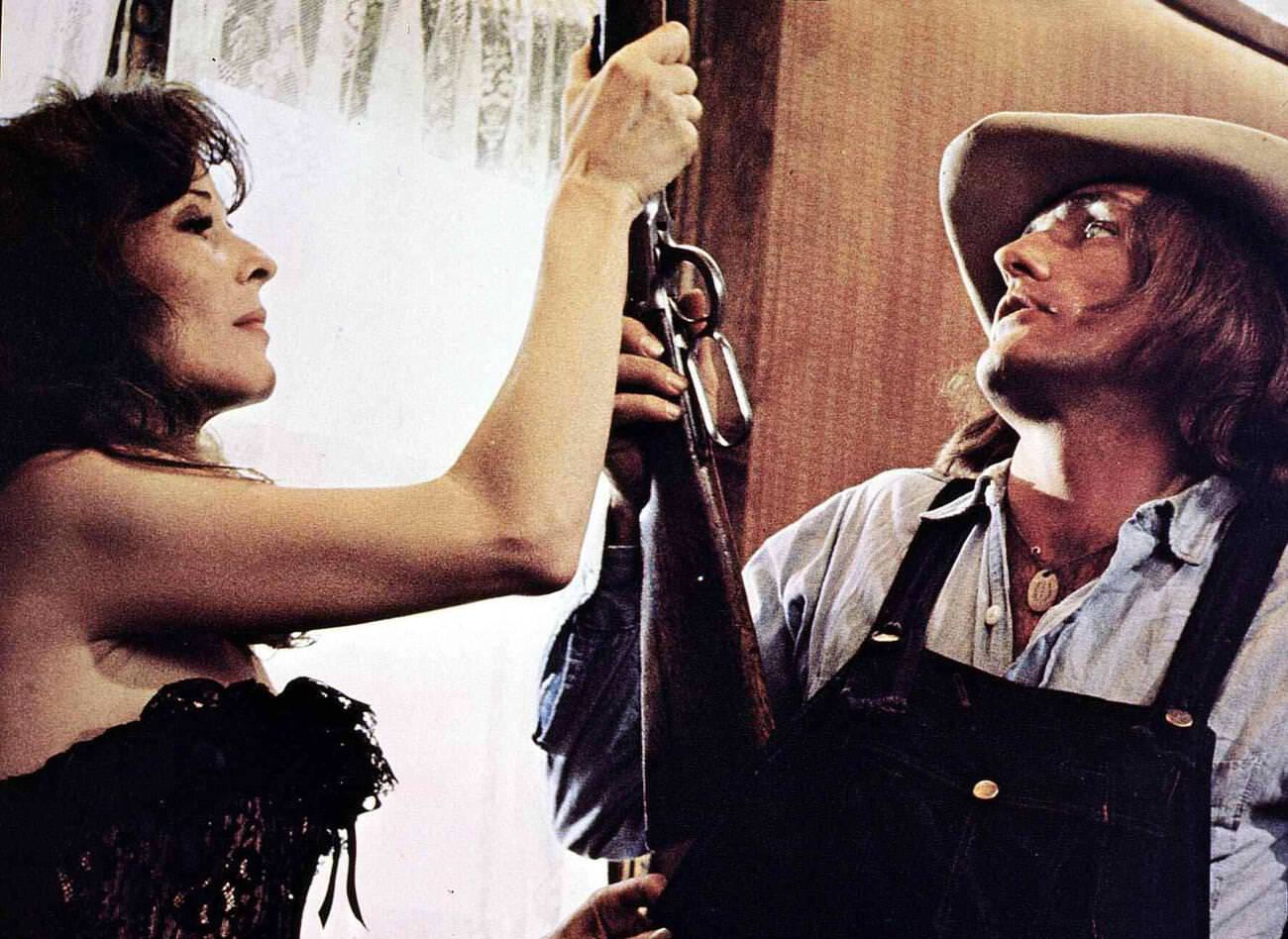 'Kid Blue', 1973, Scene With Dennis Hopper And Janice Rule.