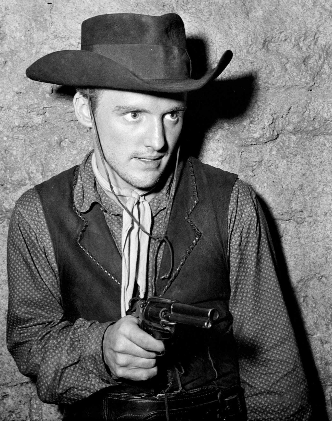 Dennis Hopper In &Amp;Quot;Cheyenne&Amp;Quot; As Utah Kid, 1956.