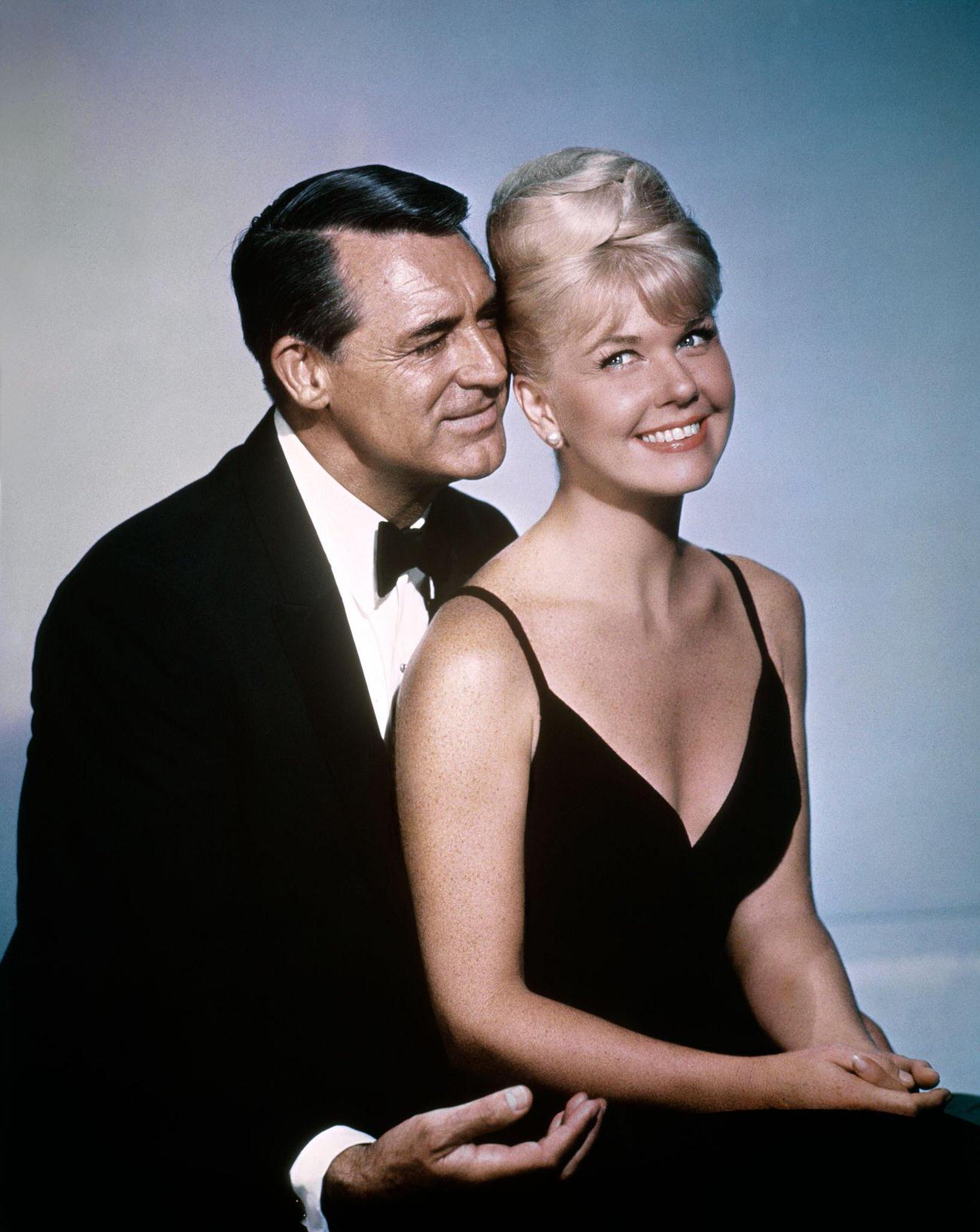 Cary Grant And Doris Day On The Set Of 'That Touch Of Mink', 1962.