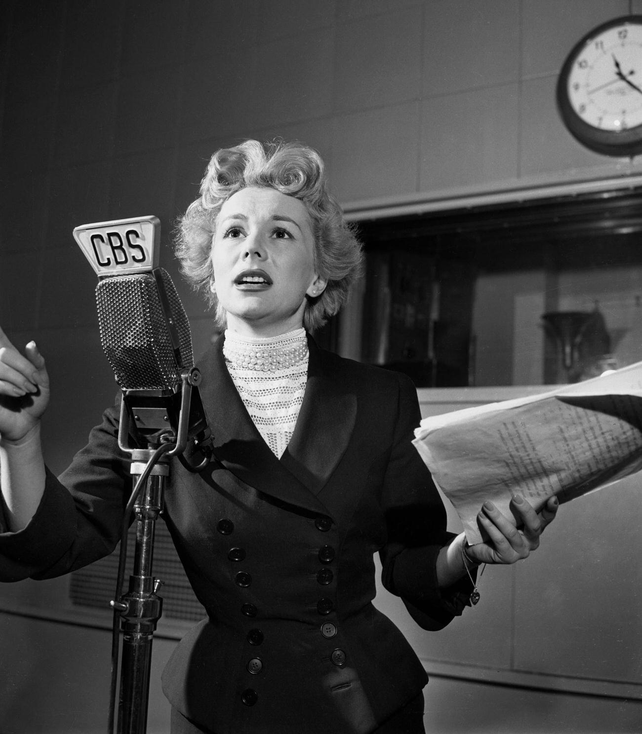 Eva Gabor On Cbs Radio'S Grand Central Station, April 8, 1950.