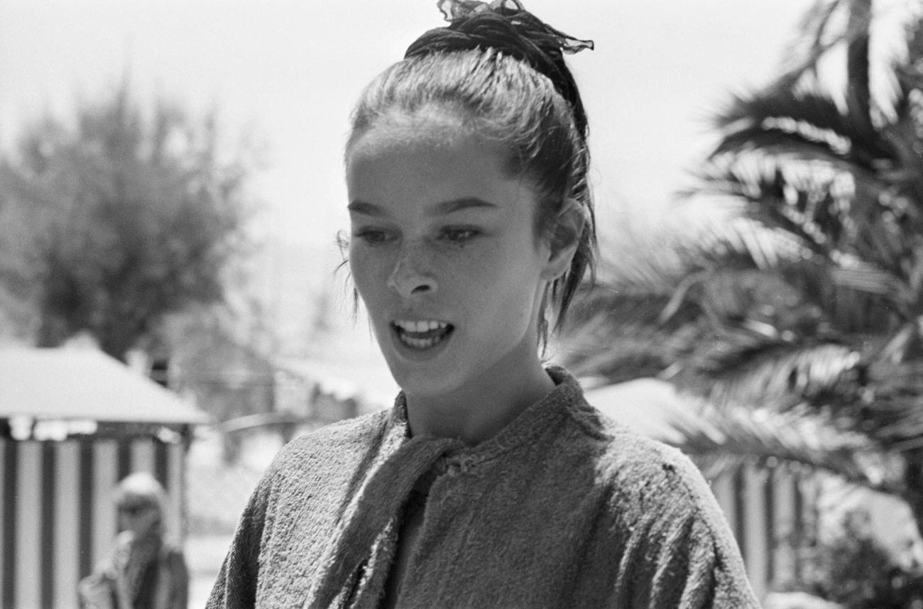 Geraldine Chaplin On Vacation In Monte Carlo, Monaco, July 1964.