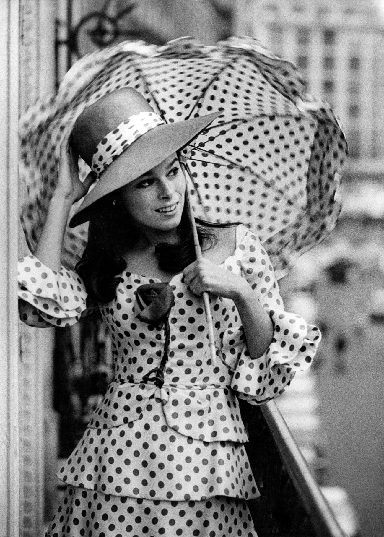 Geraldine Chaplin In Clothes By Ted Lapidus, 1966.