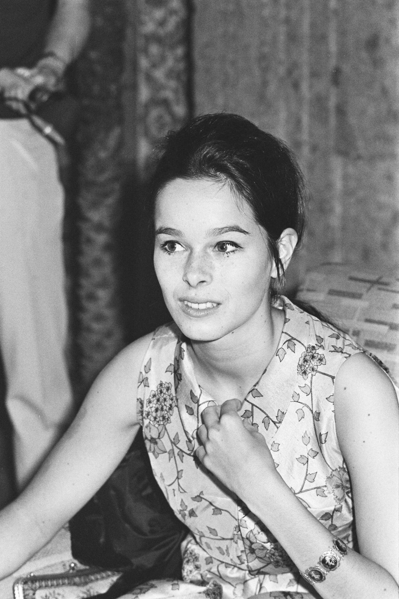 Geraldine Chaplin During A Press Conference At The Imperial Hotel, Tokyo, Japan, June 7, 1966.