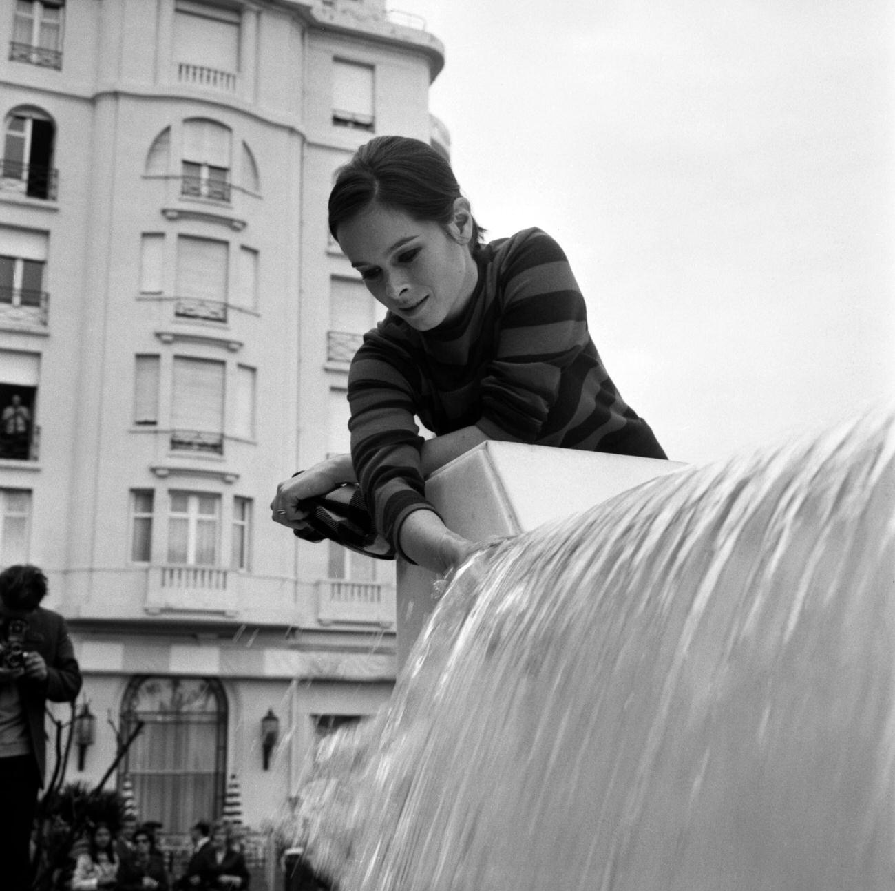 Geraldine Chaplin At The Cannes Film Festival, May 1968.