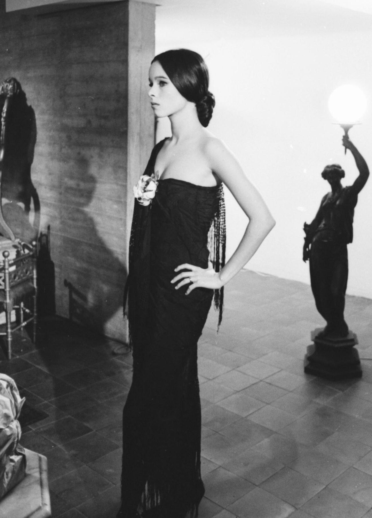 Geraldine Chaplin During The Filming Of 'La Madriguera' Directed By Carlos Saura, Madrid, Spain, 1969.