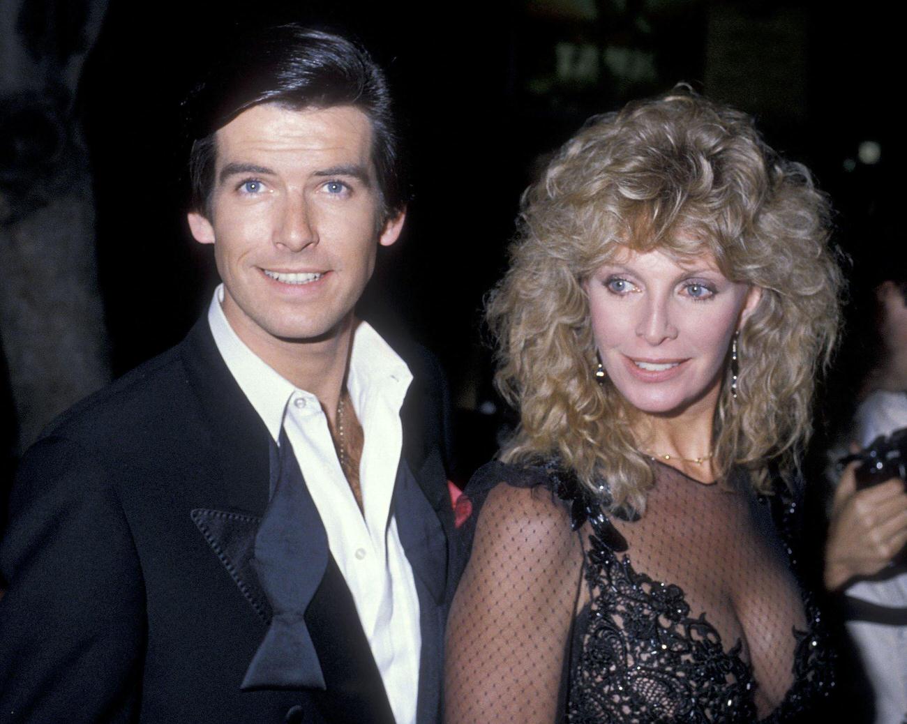 Pierce Brosnan With His First Wife Cassandra Harris At The People'S Choice Awards After Party, 1984.
