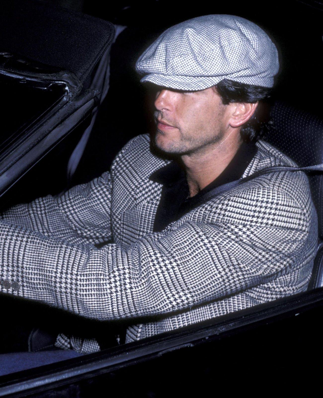 Pierce Brosnan At Spago In West Hollywood, 1986.
