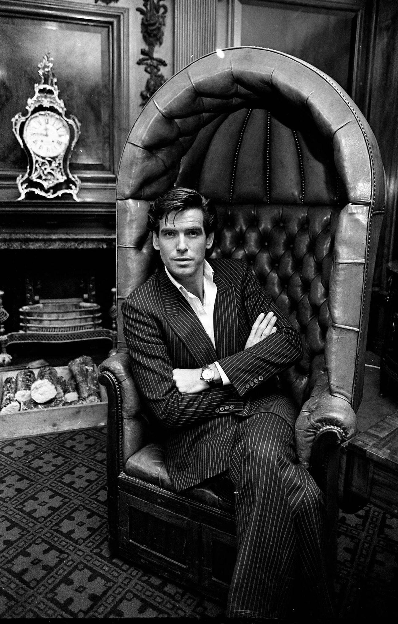 Pierce Brosnan At The Berkley Court Hotel Dublin, 1986.