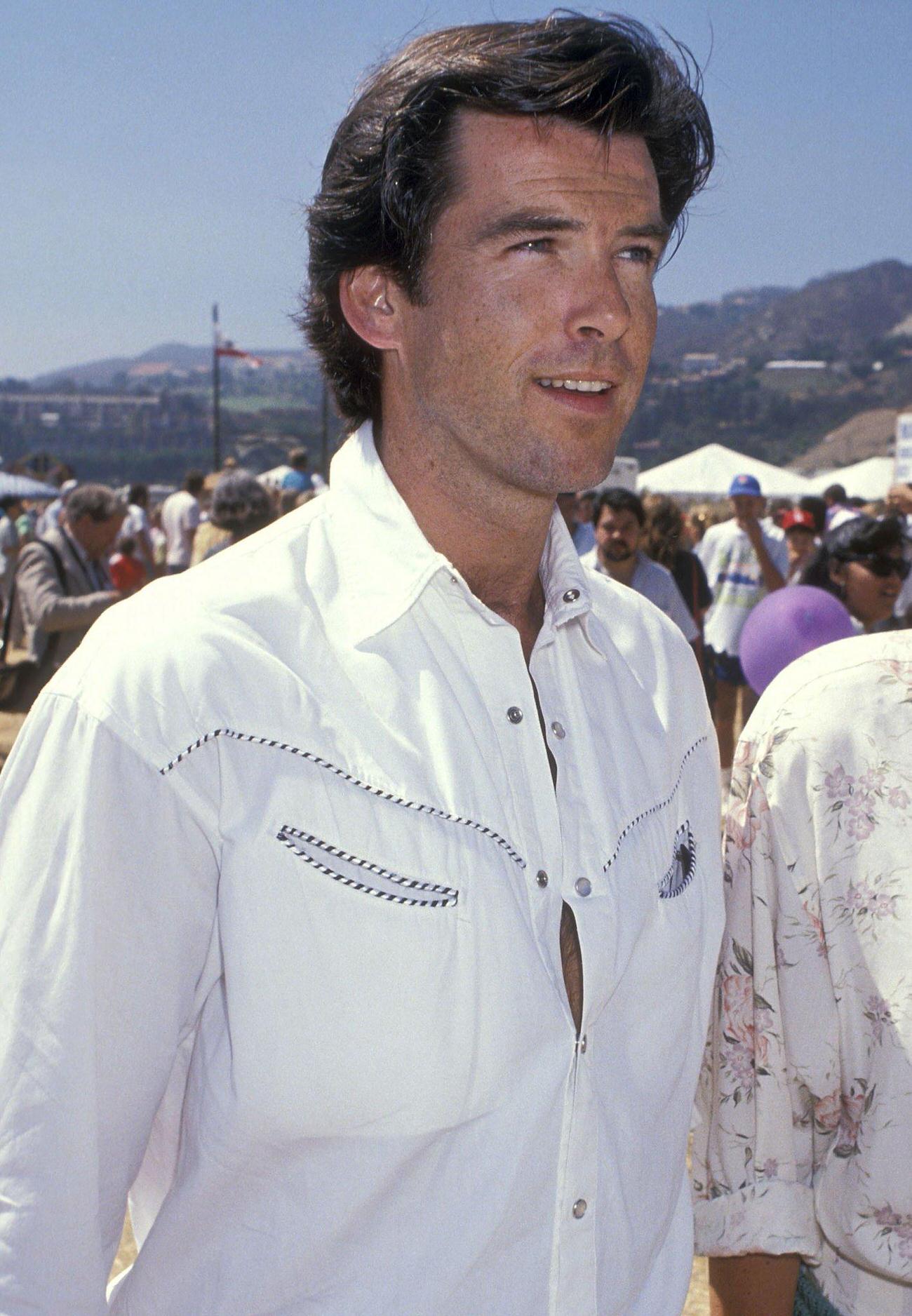 Pierce Brosnan At The 8Th Annual Malibu Kiwanis Chili Cook-Off, September 2, 1989.