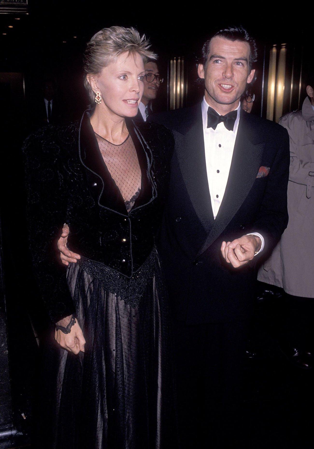 Pierce Brosnan And Cassandra Harris At &Amp;Quot;3 Penny Opera&Amp;Quot; Broadway Opening, New York City, November 5, 1989.