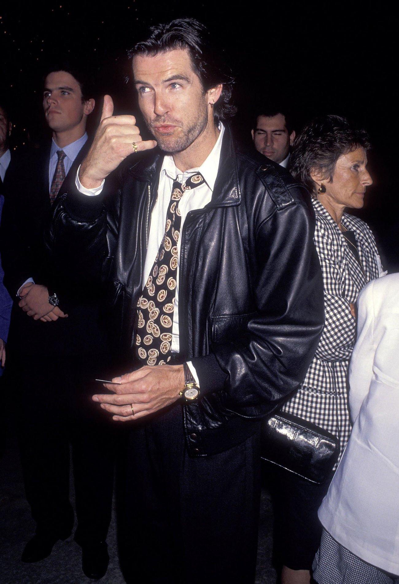 Pierce Brosnan At The &Amp;Quot;Robin Hood: Prince Of Thieves&Amp;Quot; Premiere Party, Westwood, June 10, 1991.