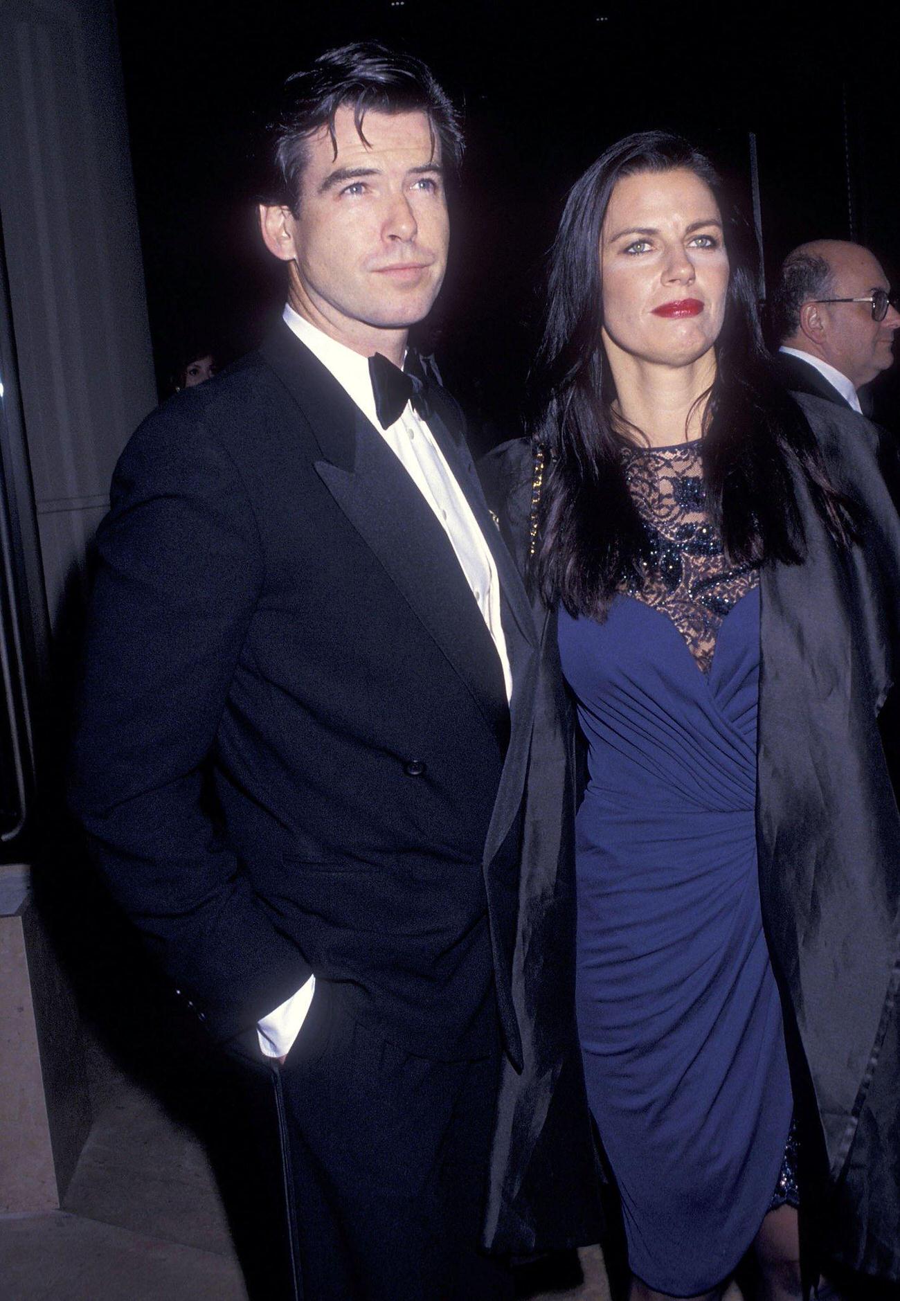 Pierce Brosnan And Date Barbara Orbison At The Third Annual Fire &Amp;Amp; Ice Ball, Beverly Hills, December 2, 1992.