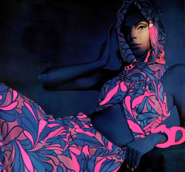 Pam Barkentin In A Silk Dress By Donald Brooks, Harper'S Bazaar, April 1966.