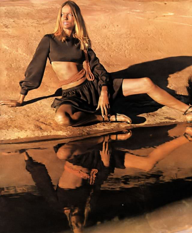 Veruschka In A Silk Crêpe Dress By Donald Brooks, Vogue, June 1, 1968.