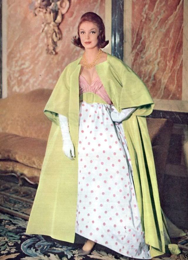 Gitta Schilling In Evening Gown By Pierre Balmain, May 1959.