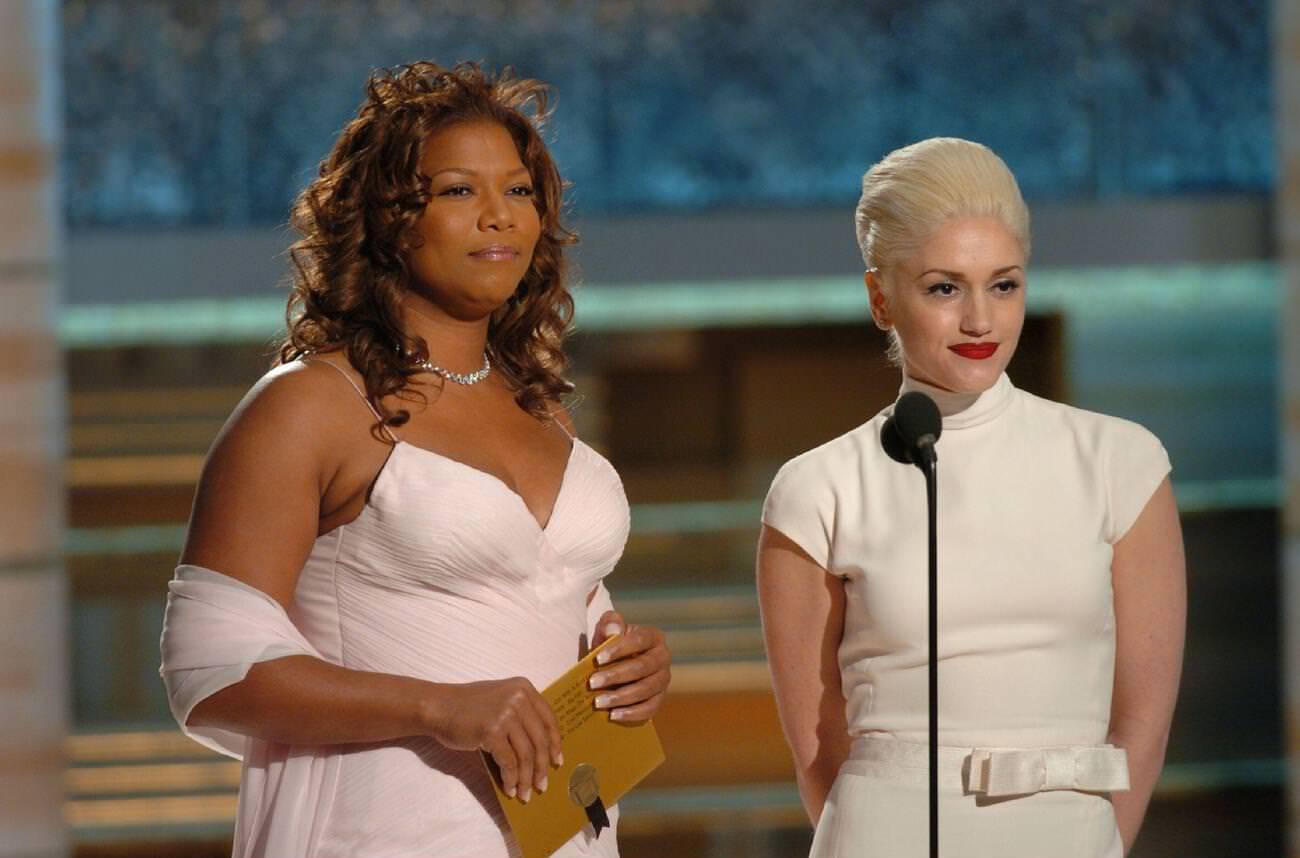 Gwen Stefani With Queen Latifah At &Amp;Quot;61St Golden Globe Awards,&Amp;Quot; January 25, 2004.