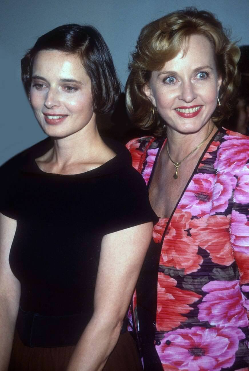 Isabella Rossellini With Mother Pia Lindstrom, 1989.