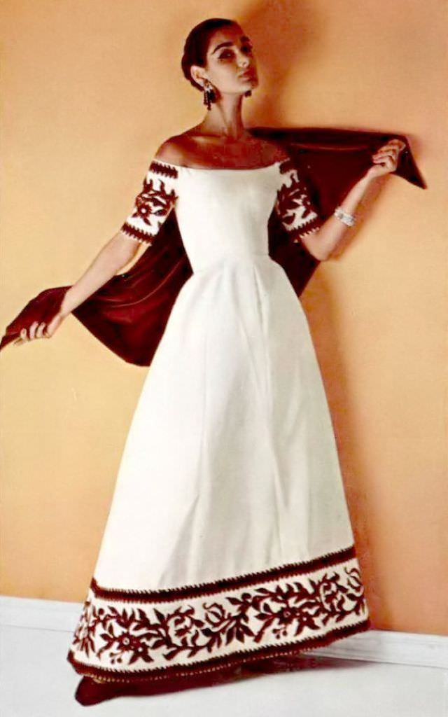 Jacky Mazel In Gown By Lanvin-Castillo, 1955.