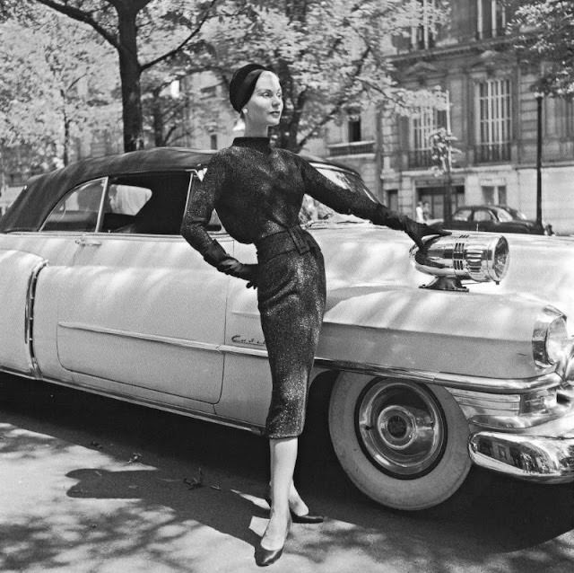 Stella In A Wool Day Dress By Jacques Fath, 1950.