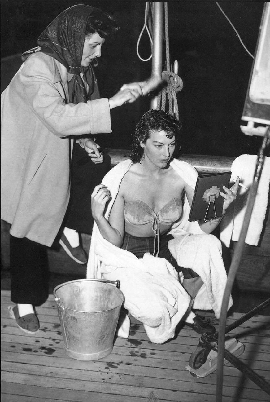 Ava Gardner On Set Of &Amp;Quot;Pandora And The Flying Dutchman,&Amp;Quot; 1951.
