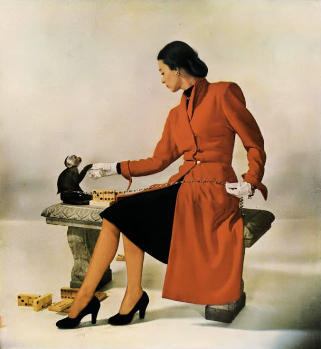 Dorian Leigh In Costume By Pauline Trigere, March 15, 1947.