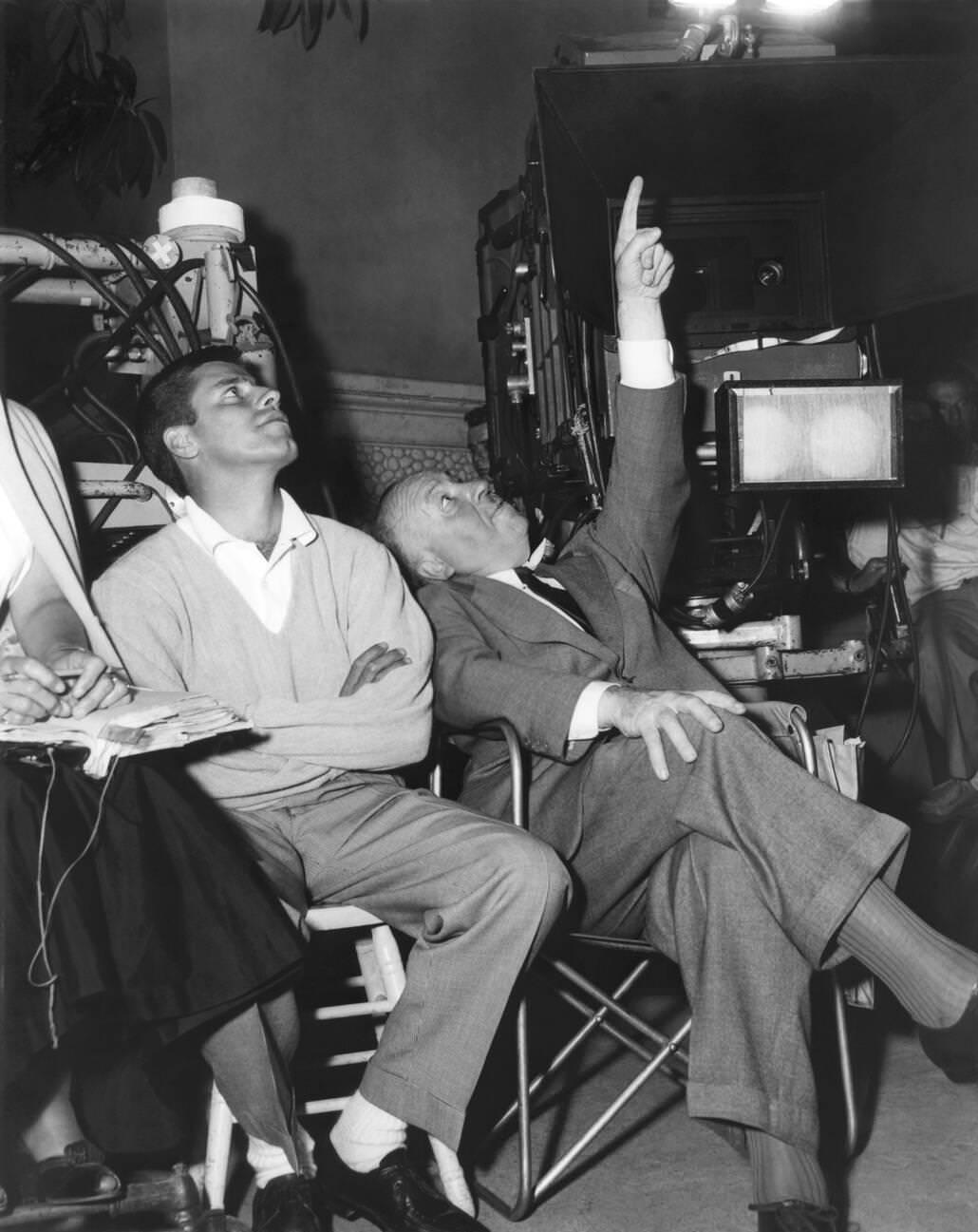 Alfred Hitchcock And Jerry Lewis In &Amp;Quot;To Catch A Thief,&Amp;Quot; 1955.