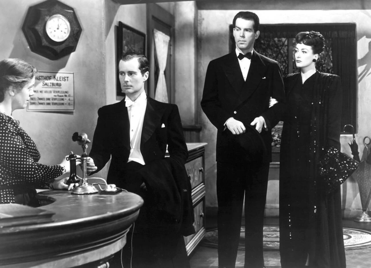 Fred Macmurray And Joan Crawford Featured In Above Suspicion, 1943.