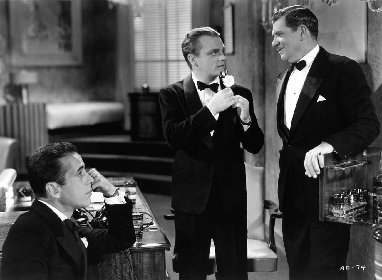 Humphrey Bogart, James Cagney, And George Bancroft In Angels With Dirty Faces, 1938.