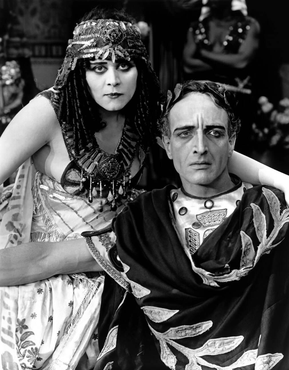 Theda Bara And Fritz Leiber In Cleopatra, 1917.