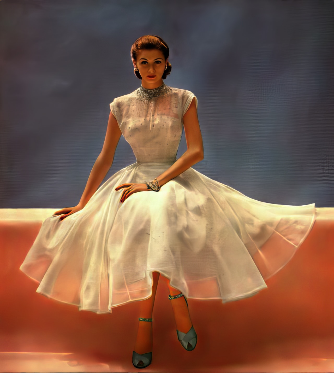 Suzy Parker In An Enka Rayon Organza Dress By Filcol, Harper'S Bazaar, November 1951.