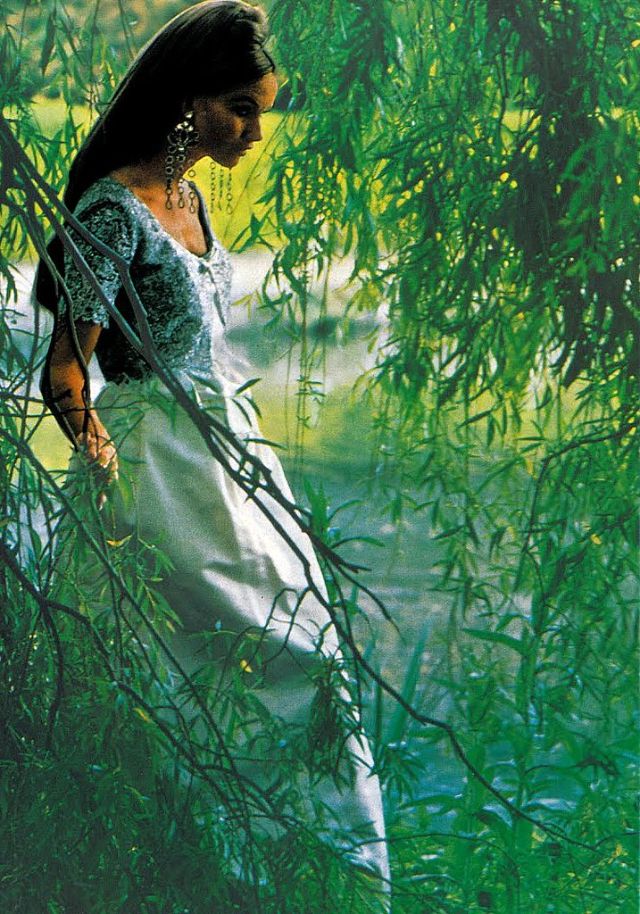 Françoise Rubartelli In A Beaded And Satin Gown By Belinda Belville, 1966.